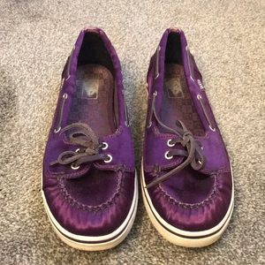 Purple Satin Vans